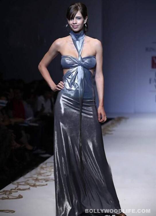 Kalki Koechlin walks the ramp for Rina Dhaka at the 'Wills Lifestyle India Fashion Week' 