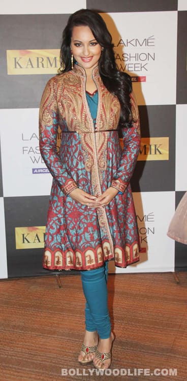 Sonakshi Sinha goes ethnic with a JJ Valaya churidar