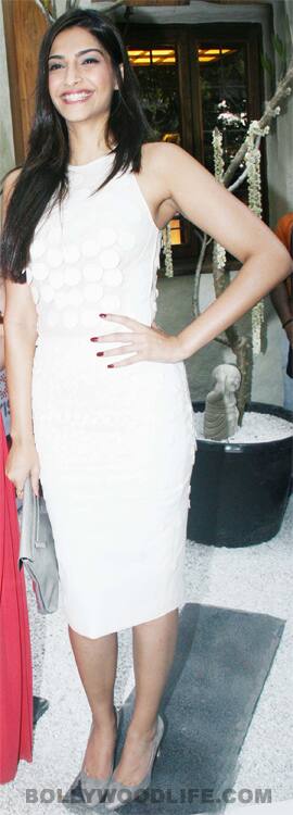 Sonam Kapoor spotted at the launch of Nourish (a well-being clinic) in a stylish Stella McCartney Fall dress 