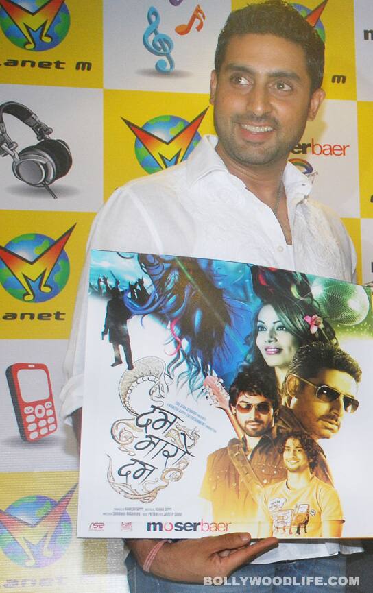 A proud Abhishek poses with the DVD