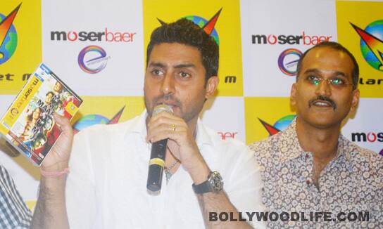 Abhishek answers questions as Rohan looks on