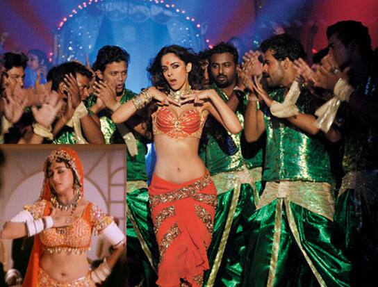 <b>CHOLI KE PEECHE: Mallika Sherawat</b>:
If this song was made today, we are more than a 100 per cent sure that Mallika would be the apt choice to pull through the heaving breasts and pelvic thrusts— something that Madhuri managed to carry off with so much élan. And the song would have been promoted as the next big item number after <i>Razia</i>, <i>Shalu ke thumke</i> and <i>Jalebi bai</i>!