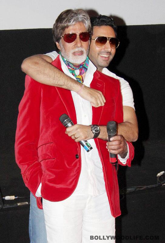 Father-son duo in a playful mood