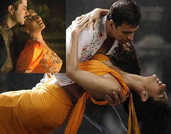 <b>DHAK DHAK: Katrina Kaif</b>:
After watching Katrina with Akshay Kumar in that really hot rain song in <i>De Dhana Dhan</i>, we just couldn’t think of anyone else who could do justice to Mads’ heaving bosom act. She’s innocent yet sultry – the perfect combination.