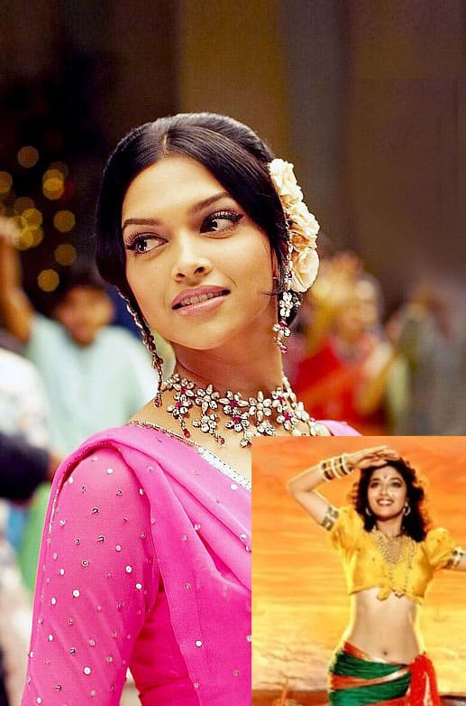 <b>HUM KO AAJ KAL: Deepika Padukone</b>:
We doubt that Dips will be able to match Madhuri’s sensual expressions in this song, but she could probably (just about) manage to pull off those sexy steps in a koli outfit by using her slim frame to great advantage!