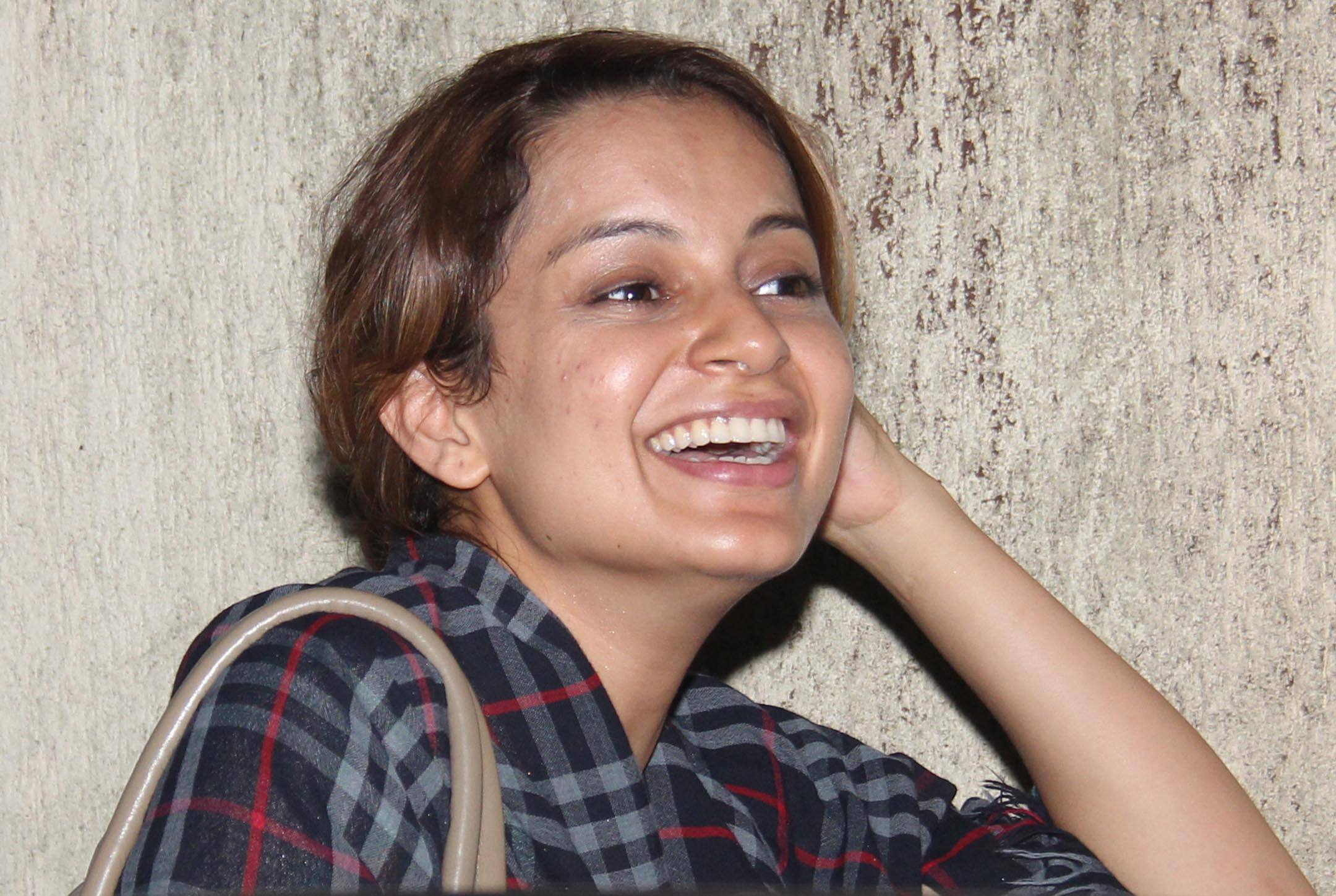 Did Kangna forget to powder her nose?