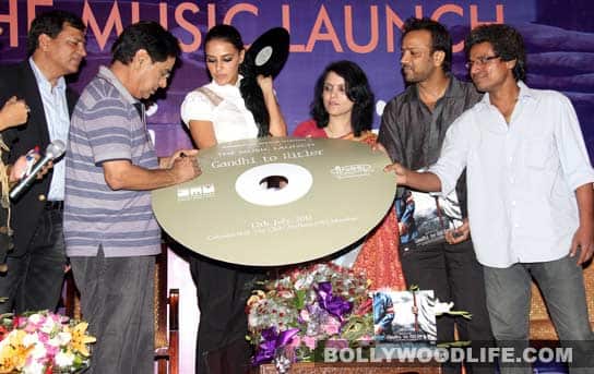 Neha Dhupia glams up 'Gandhi to Hitler' music launch And the music is launched!