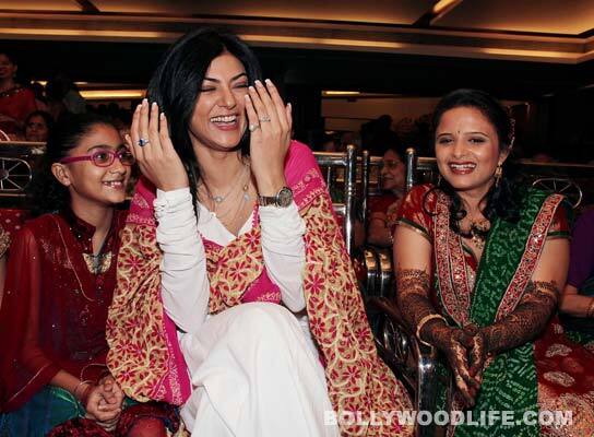 Sushmita Sen spotted at the Mehndi ceremony 