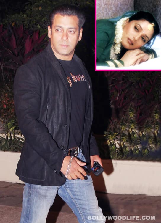 <b>Salman Khan – Nisha (Hum Aapke Hain Koun)</b>
<br>
Salman Khan is the quintessential bad boy of B-town and, invariably, nice girls fall for such studs. And he loves to hang out with his family and friends. So, who better than the perfect bahu from a Barjatya family drama? Wethinks the beautiful, fun-loving and family girl Nisha from <i>Hum Aapke Hain Koun</i> could get the 40-plus actor to say ‘I do’. 