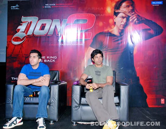 Farhan Akhtar and Ritesh Sidhwani at the 3D trailer launch of 'Don 2' Ritesh and Farhan