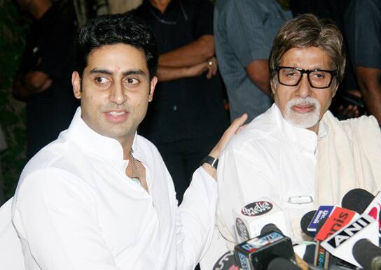 Abhishek and Amitabh Bachchan 