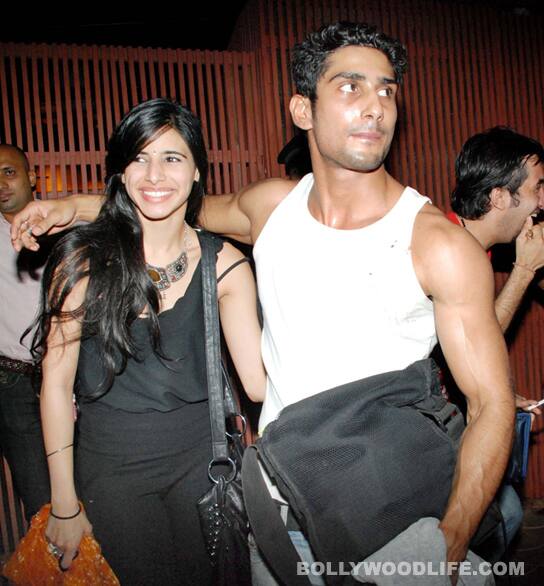 Prateik along with a friend 