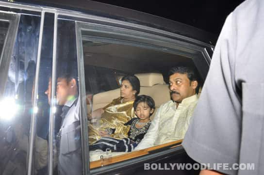 Chiranjeevi and family at their son Ram Charan Teja and Upasana Kamineni's engagement.