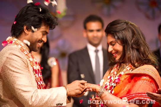Ram Charan and Upasana Kamineni exchange rings