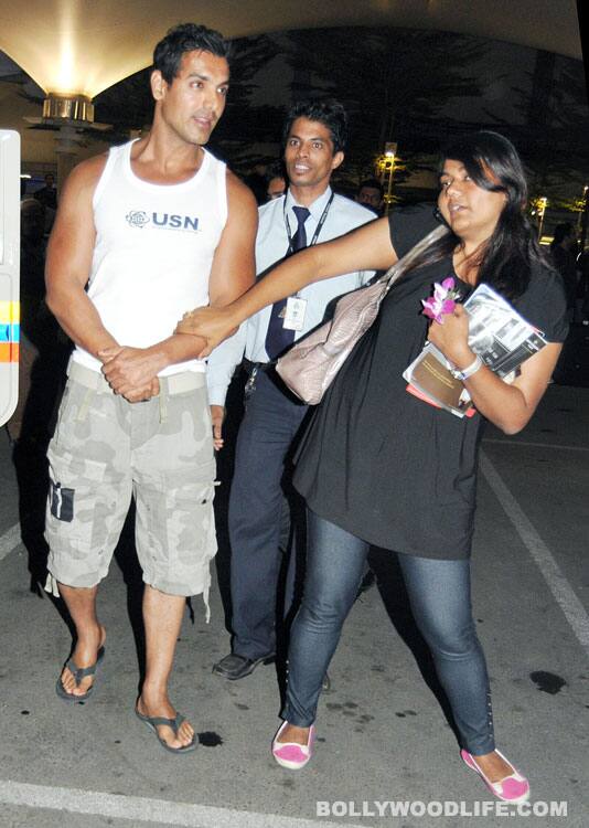 John Abraham at Mumbai Airport