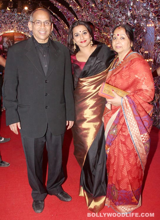Vidya Balan with her parents 