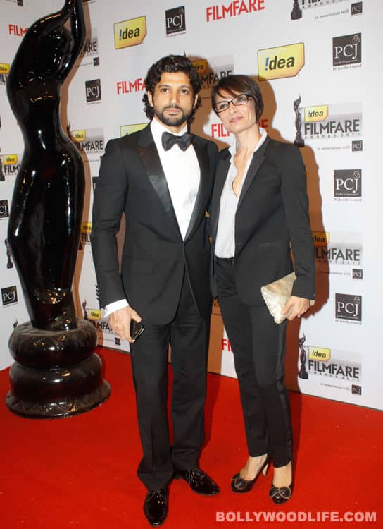 Farhan Akhtar with wife Adhuna