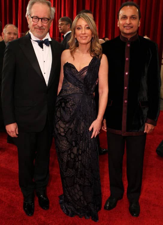 Anil Ambani walks Oscar Awards 2012 red carpet with Steven Spielberg