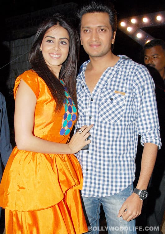 Riteish Deshmukh and Genelia D'Souza photographed at Ali Zafar's concert for Bombay Times Genelia and Riteish