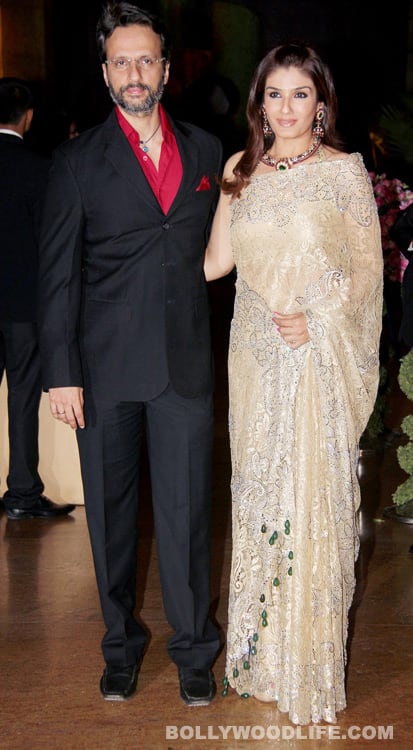 Raveena Tandon along with her husband 