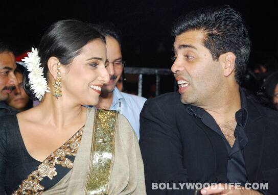 Vidya Balan and Karan Johar