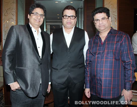 Ramesh Taurani and Kumar Taurani with friend