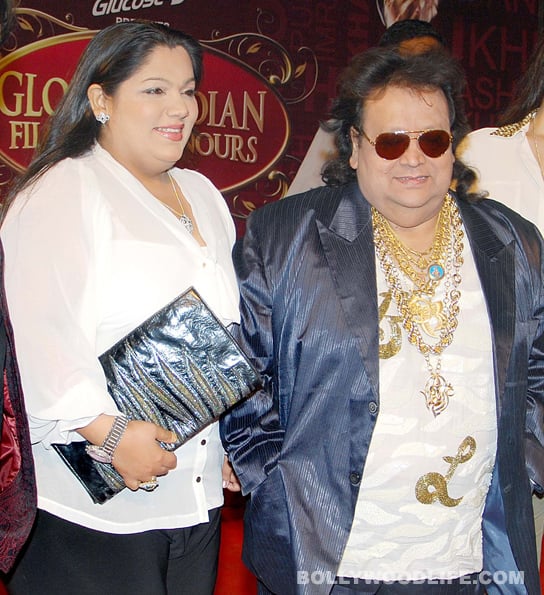 Bappi Lahiri with his daughter 