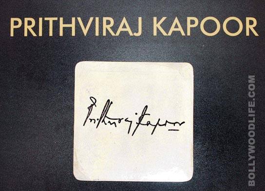 Prithviraj Kapoor's signature unveiled 