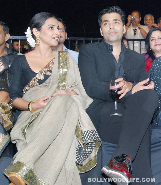 Vidya Balan and Karan Johar