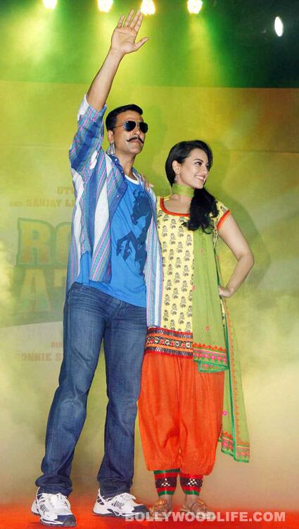 Akshay Kumar, Sonakshi Sinha, Prabhu Deva, Sanjay Leela Bhansali at the trailer launch of 'Rowdy Rathore'
