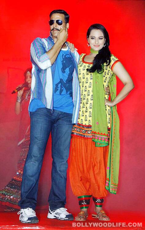 Akshay Kumar, Sonakshi Sinha, Prabhu Deva, Sanjay Leela Bhansali at the trailer launch of 'Rowdy Rathore'