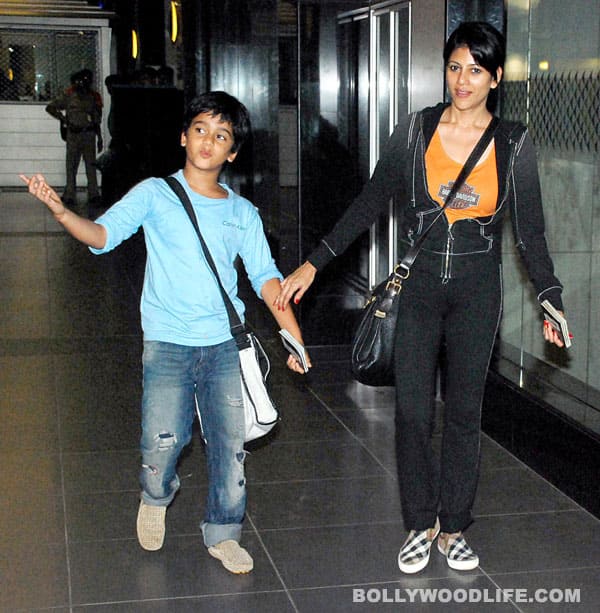Sajid Nadiadwala's wife and son