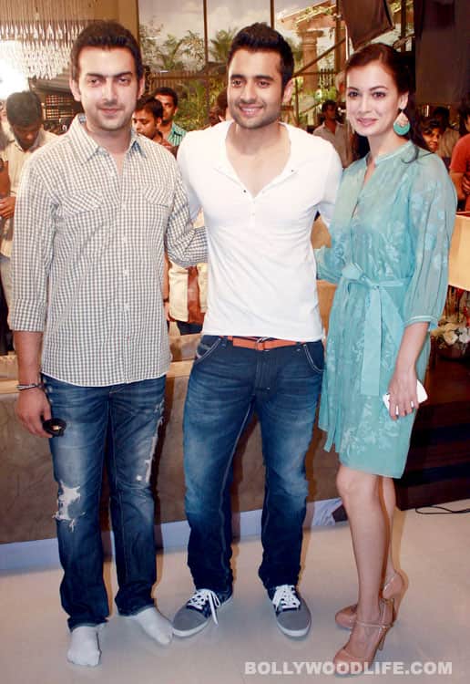Sahil Sangha, Jackky Bhagnani & Dia Mirza at the mahurat of Ajab Gazzab Love