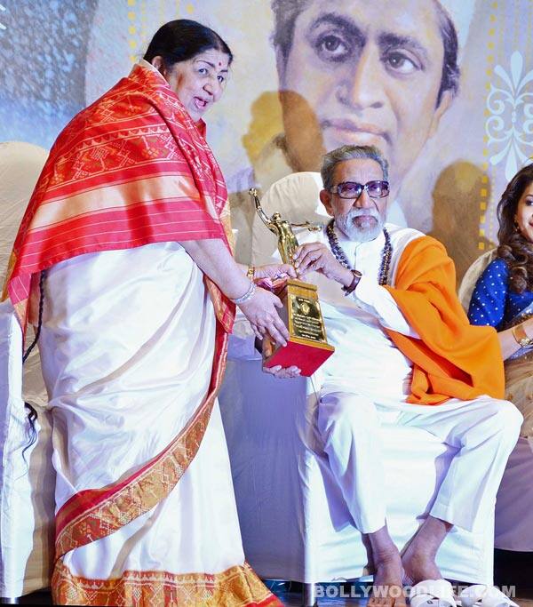 Lata Mangeshkar and Bal Thackeray 