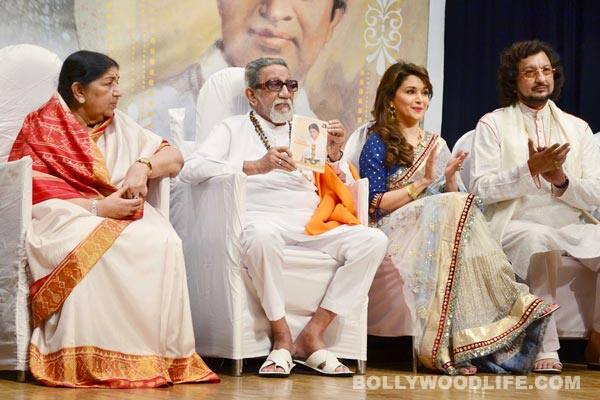 Lata Mangeshkar, Bal Thackeray and Madhuri Dixit 