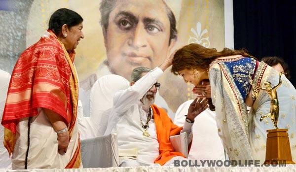 Lata Mangeshkar, Bal Thackeray and Madhuri Dixit 