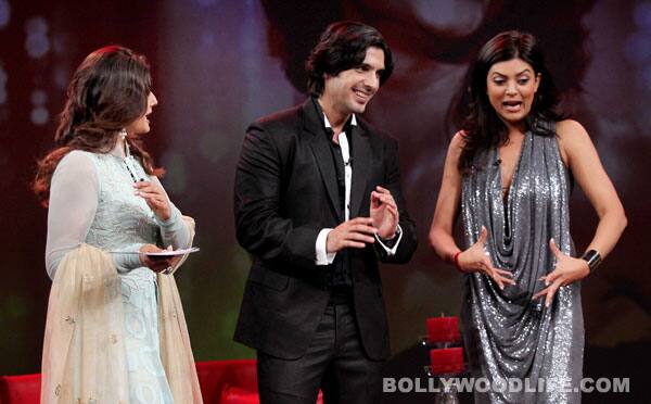 Sushmita Sen on the sets of Raveena Tandon's 'Issi Ka Naam Zindagi'