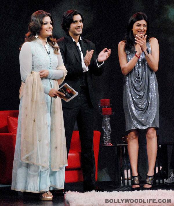 Sushmita Sen on the sets of Raveena Tandon's 'Issi Ka Naam Zindagi'