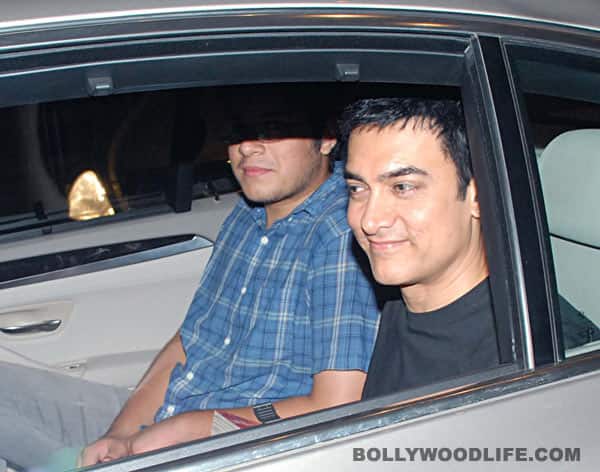 Aamir Khan and Junaid in the car
