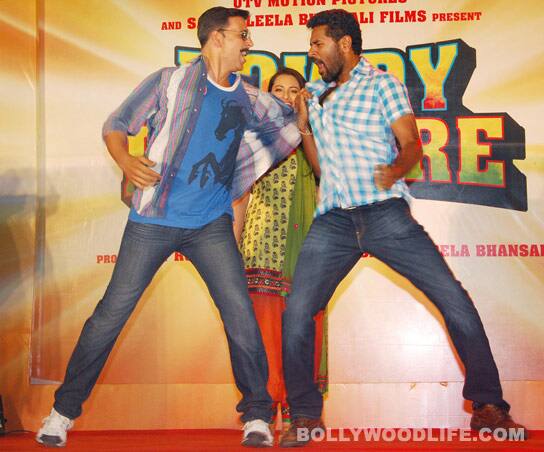 Akshay Kumar, Sonakshi Sinha, Prabhu Deva, Sanjay Leela Bhansali at the trailer launch of 'Rowdy Rathore'