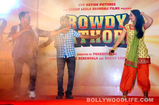 Akshay Kumar, Sonakshi Sinha, Prabhu Deva, Sanjay Leela Bhansali at the trailer launch of 'Rowdy Rathore'