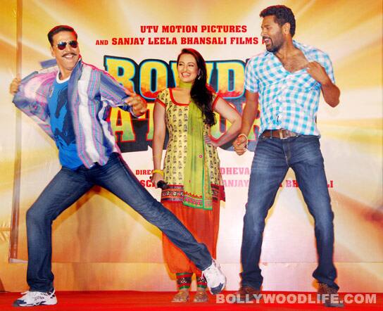 Akshay Kumar, Sonakshi Sinha, Prabhu Deva, Sanjay Leela Bhansali at the trailer launch of 'Rowdy Rathore'