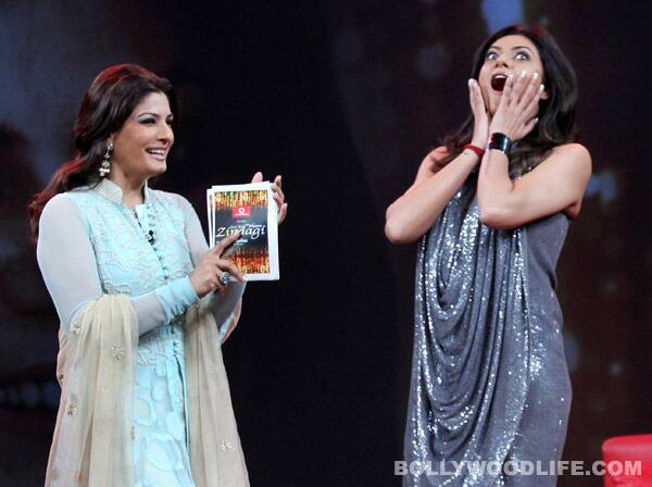 Sushmita Sen on the sets of Raveena Tandon's 'Issi Ka Naam Zindagi'