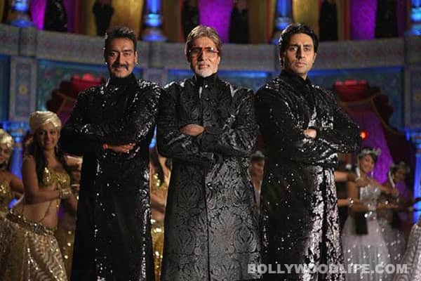 Amitabh, Abhishek, Ajay groove in garish sherwanis