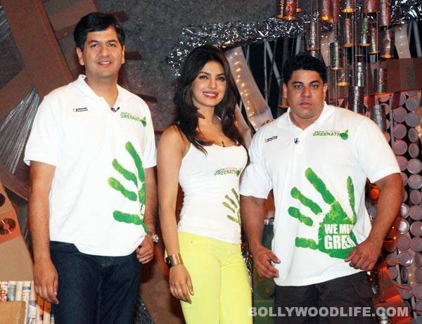 Vikram Chandra, Priyanka Chopra and Cyrus Broacha 