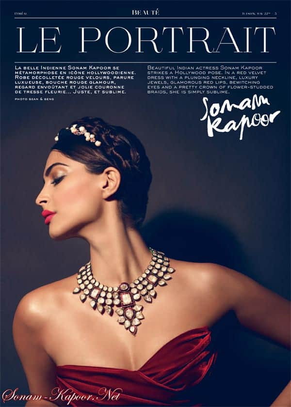 Sonam Kapoor goes classic for the L’Oreal portrait shoot Sonam Kapoor goes classic for the L’Oreal portrait shoot