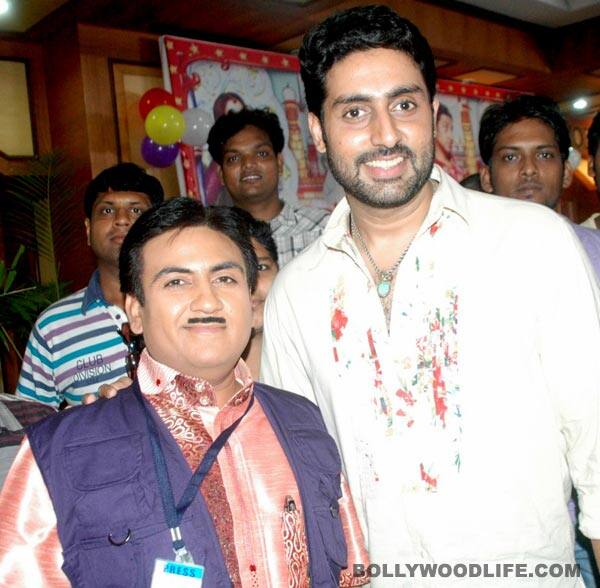 Abhishek Bachchan on the sets of 'Tarak Mehta Ka Ooltaa Chashmah' Dilip Joshi