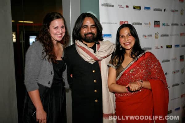 Mitu Bhowmick Lange and Sabyasachi Mukherjee with a guest