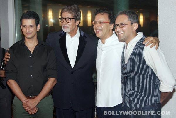 Sharman Joshi, Amitabh Bachchan, Vidhu Vinod Chopra and Rajesh Mapuskar 