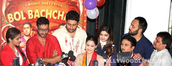 Bol Bachchan team on the sets of 'Tarak Mehta Ka Ooltaa Chashmah' with the main leads of the show